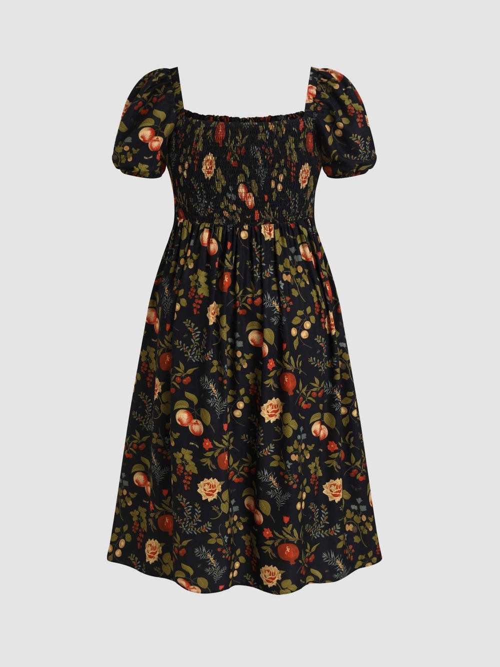 Cider NWOT Black Floral Off The Shoulder Midi Dress Size 3X - Picture 3 of 9